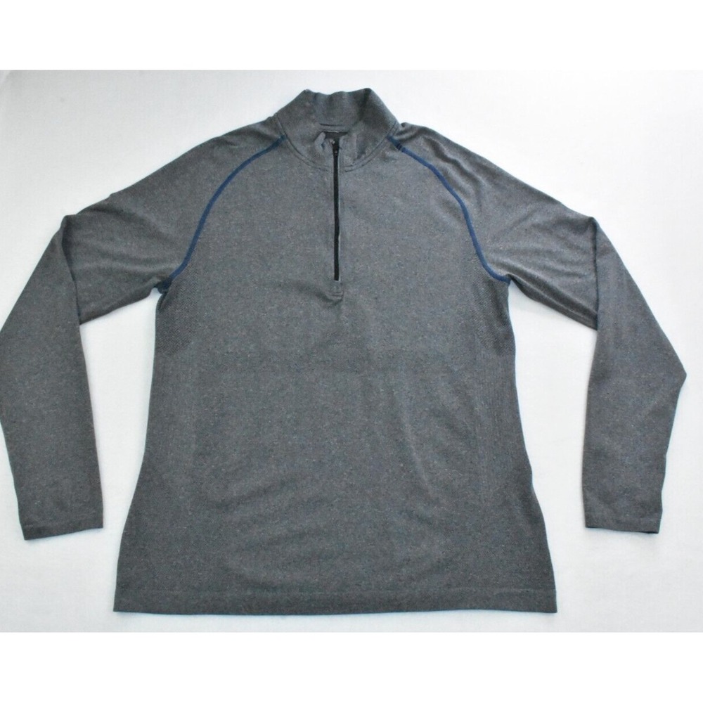 Lululemon Do it for Bacon Men's Sweatshirt Size L 1/4 Zip Gray Long Sleeve